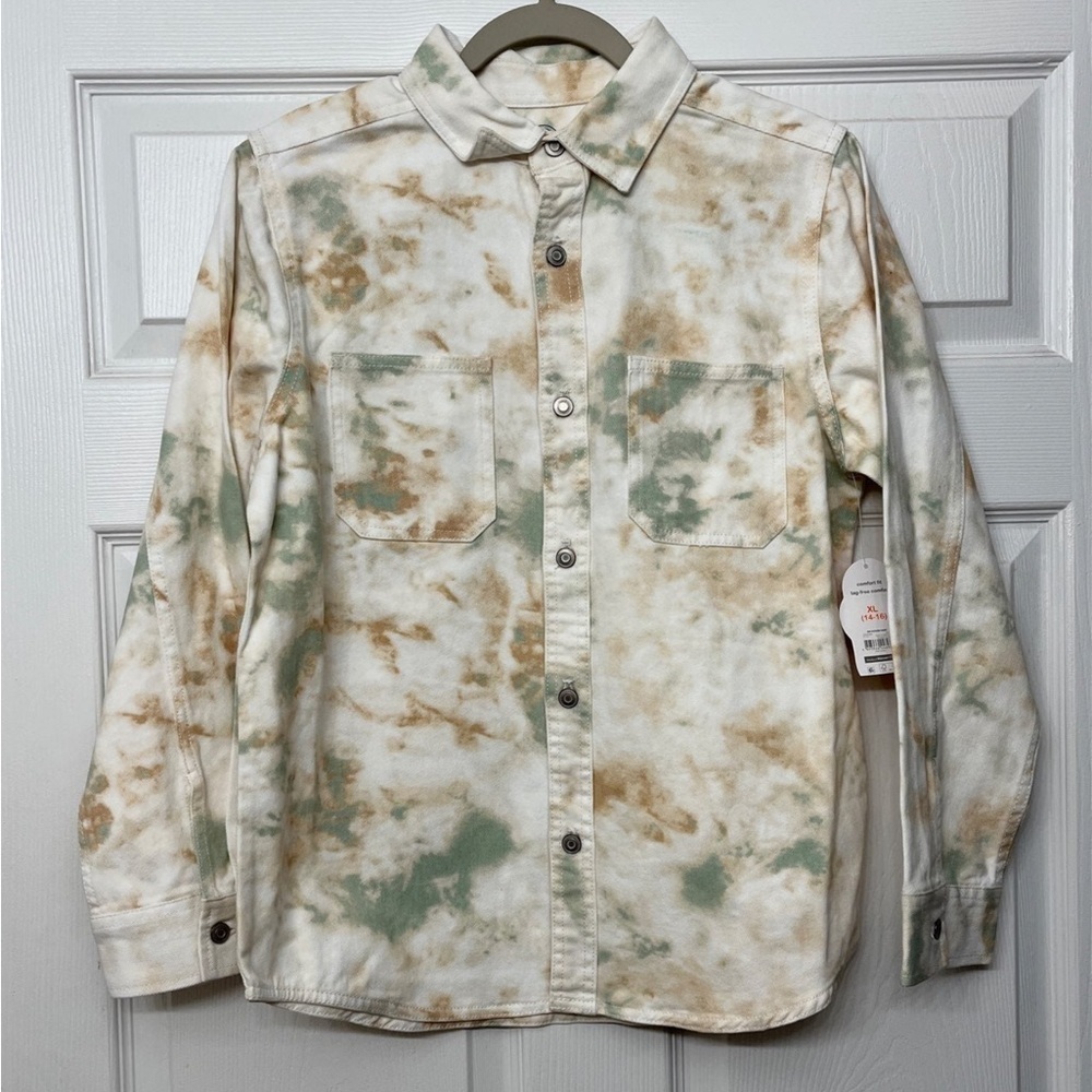 Boys denim Button Down Shirt Size Small, Medium, XL